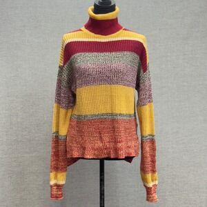 Urban Outfitters Striped‎ Knit Turtleneck Sweater Multicolor Size XS